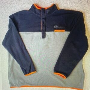 Columbia Navy and Gray Sweatshirt with Orange Accents